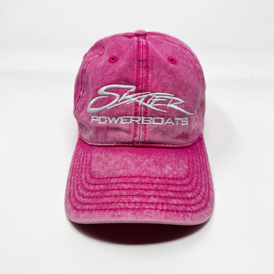 Pink Cotton Twill Washed Cap